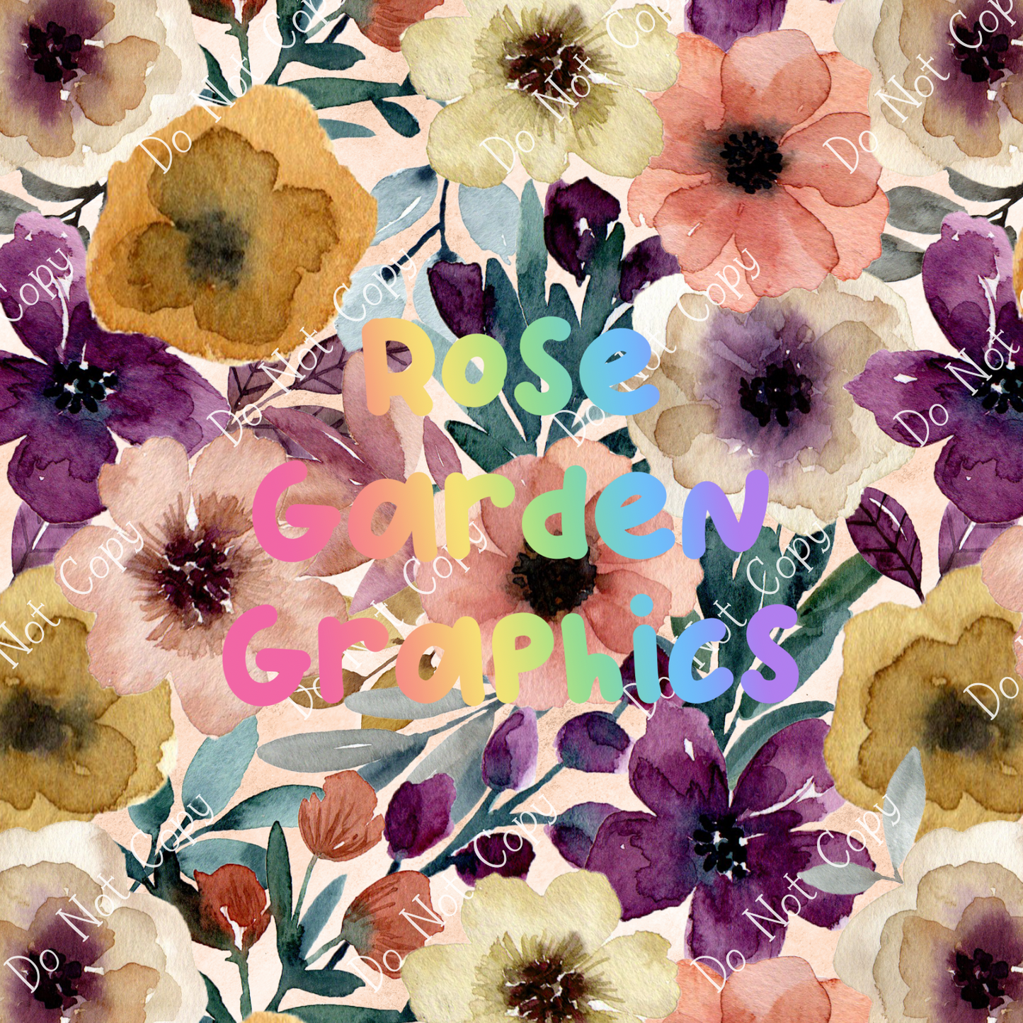 Imagen transparente floral acuarela silenciada