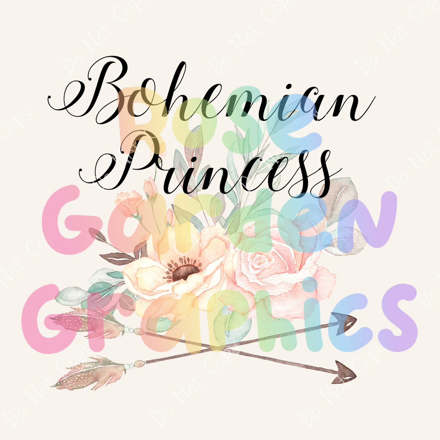 Boho Floral "Princesa Bohemia" PNG