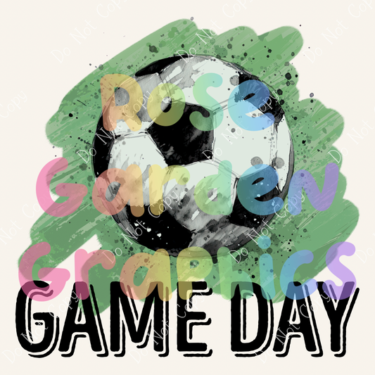 Association Football Watercolor "Game Day" PNG