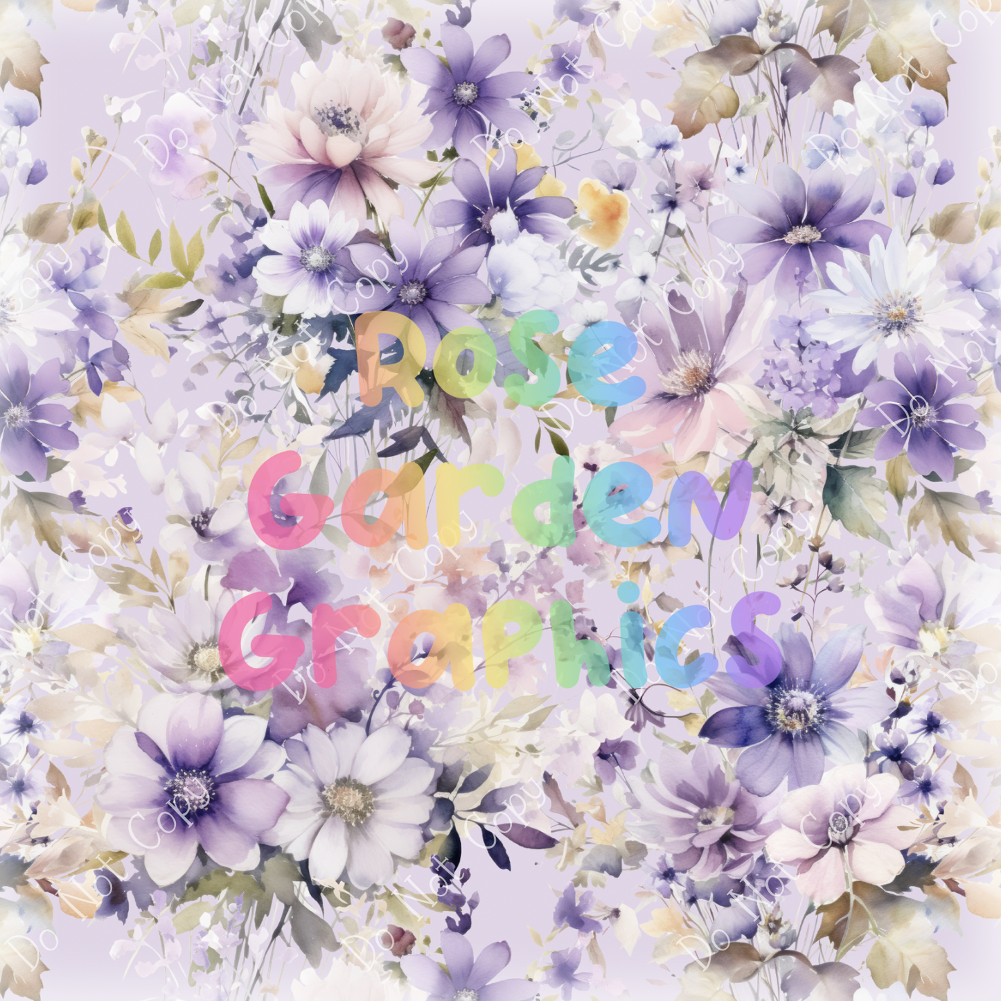 Violet Meadow Dreams Seamless Image