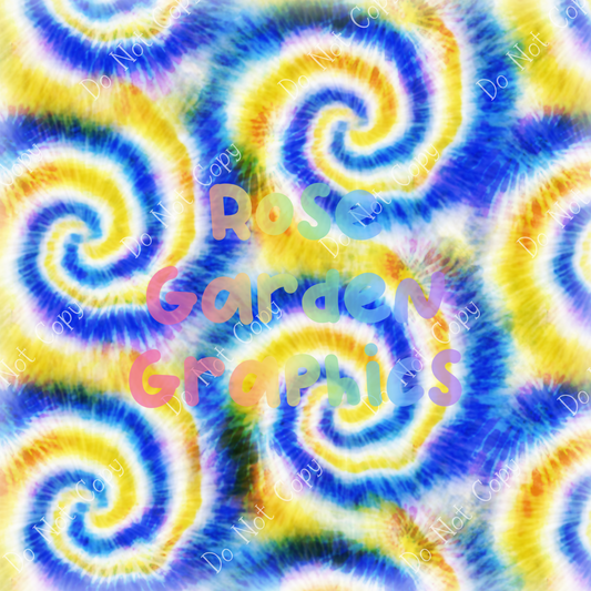 Sunny Day Swirl Tie Dye Seamless Image