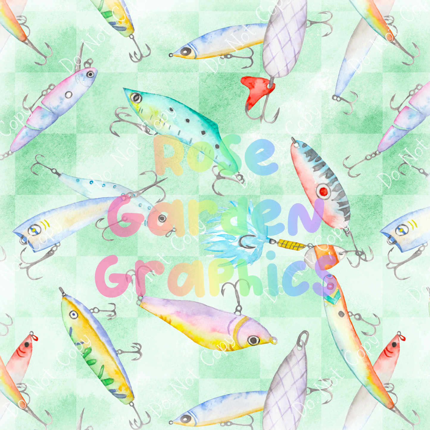 Fishing Lures Seamless Image