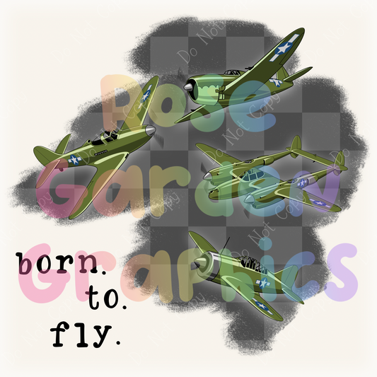 WW2 Jets "Born. to. Fly." PNG