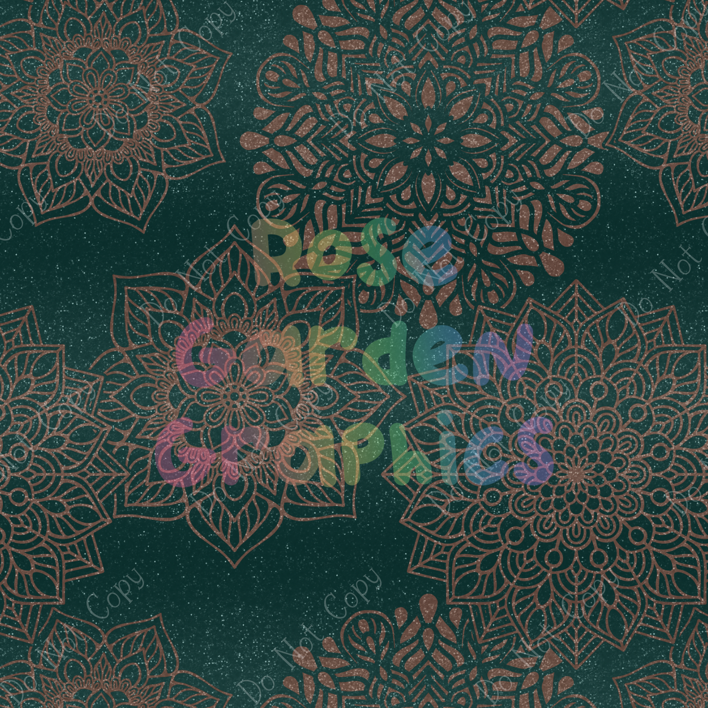 Imagen perfecta de mandalas con purpurina dorada