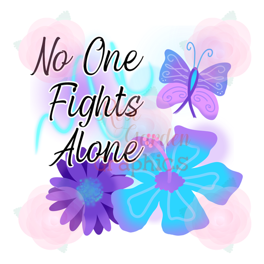 Alzheimer's Awareness "No One Fights Alone" PNG