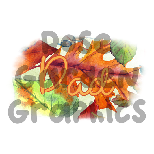 Autumn Leaves Dad PNG