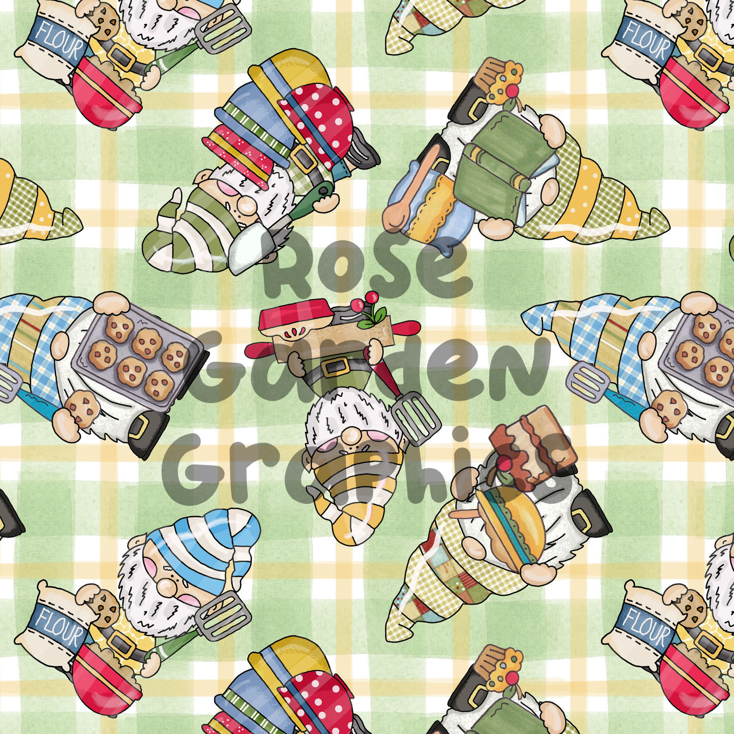 Imagen perfecta de gnomos para hornear (verde)