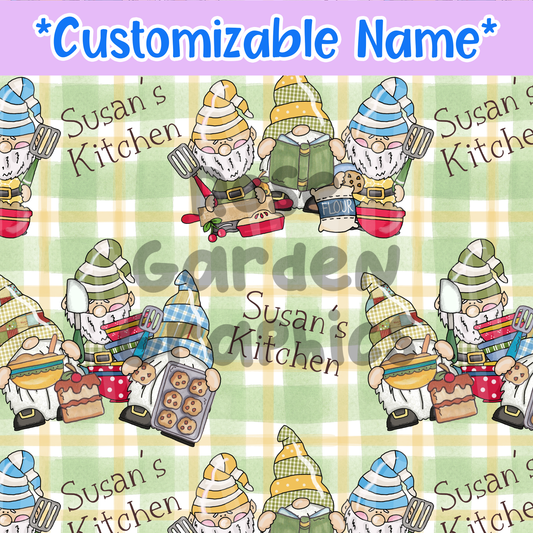 Baking Gnomes Custom Name Seamless File ($5 per name file)