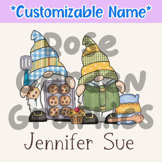 Baking Gnomes Custom Name PNG ($5 per name file)