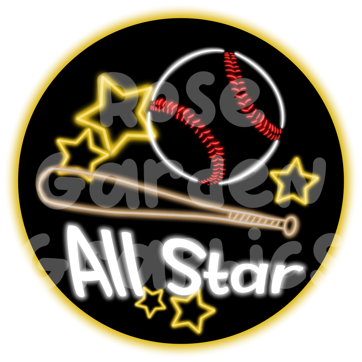 Baseball Glow "All Star" PNG