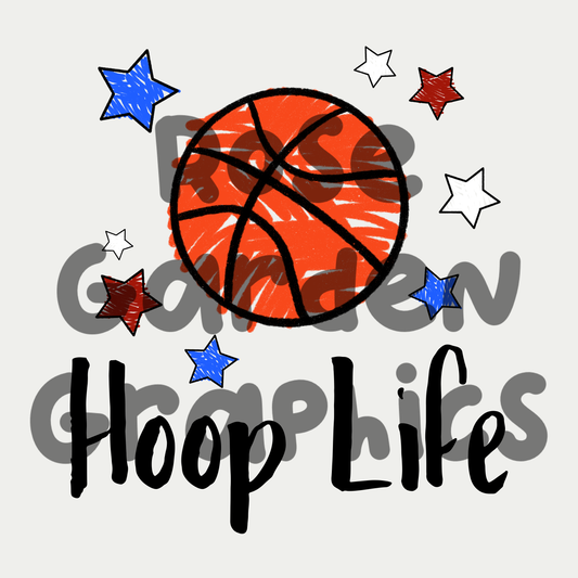 Basketball Crayon "Hoop Life" PNG