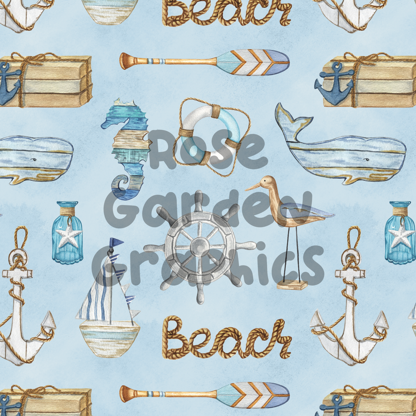 Beach Decor Seamless Image