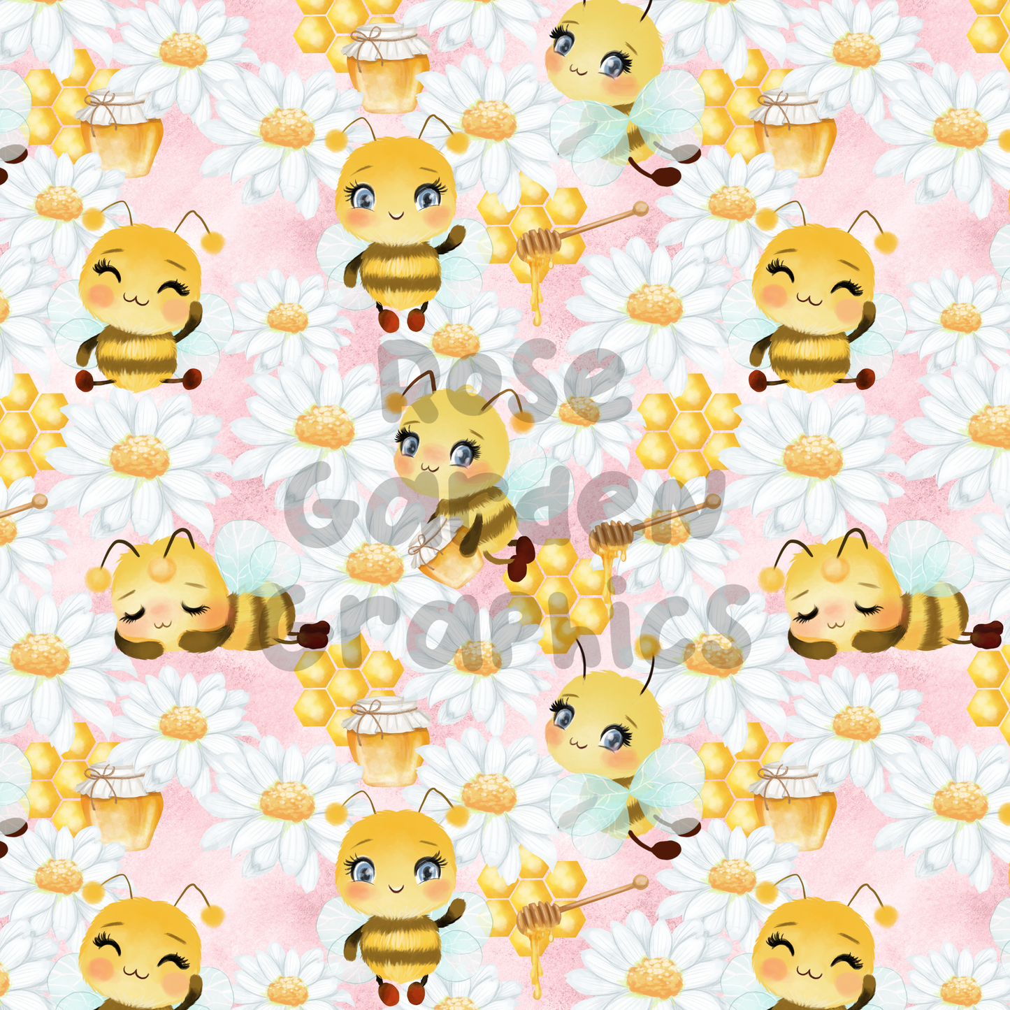 Bees Floral 3 Seamless Images