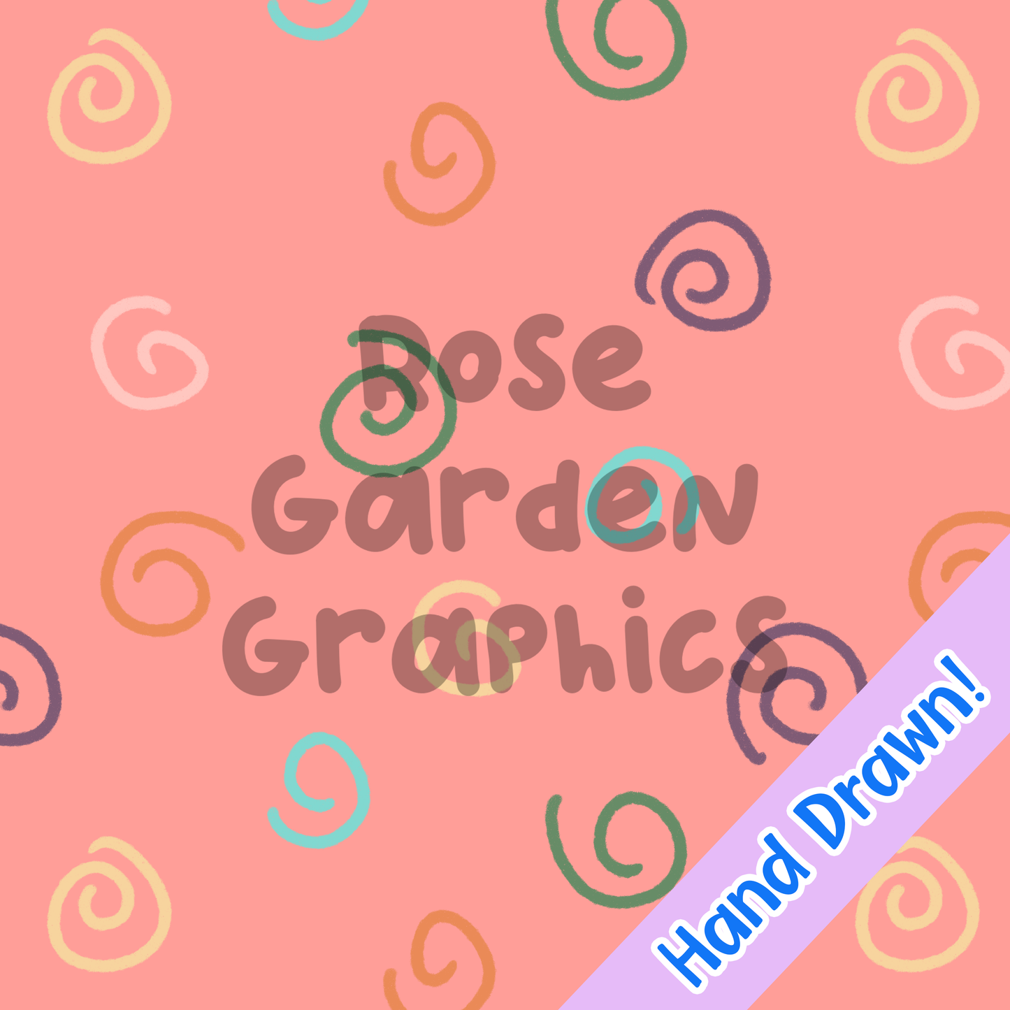 Boho Spring Swirl 2 Coordinando imágenes sin costuras