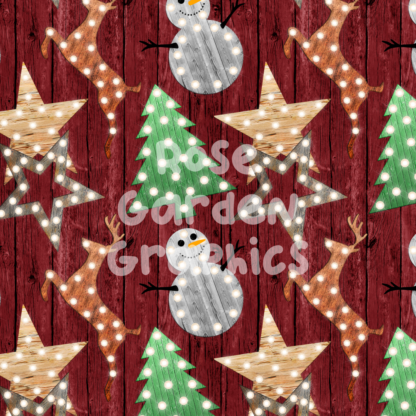 Luces de Navidad de madera rústica imagen perfecta