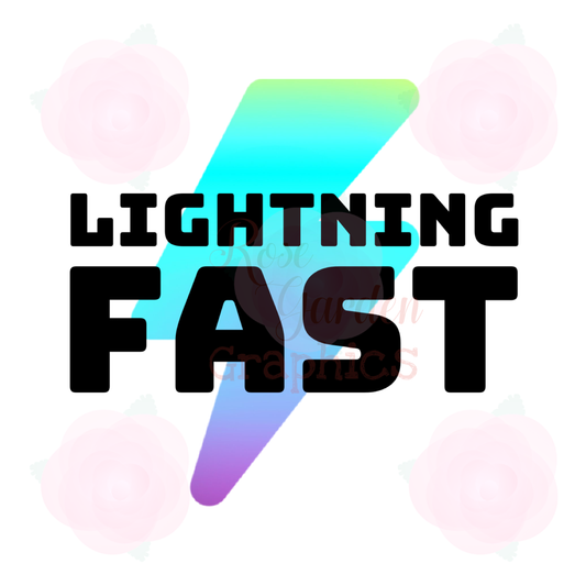 Lightning Bolt "Lightning Fast" PNG