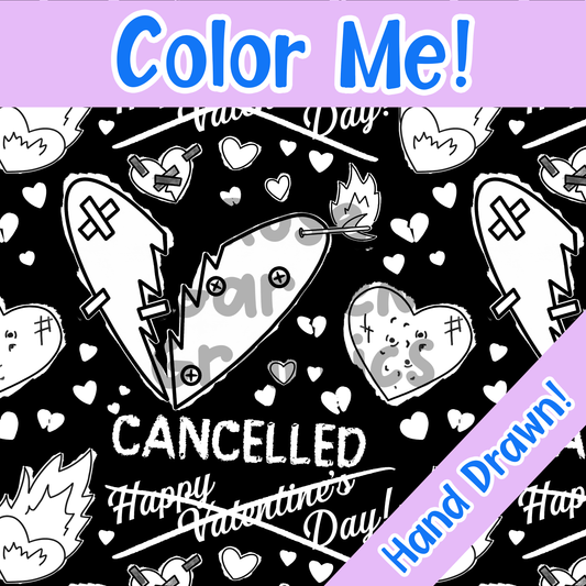 Cancelled Valentines 'Color Me!' Seamless Image