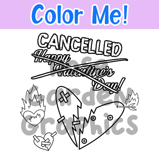 Cancelled Valentines 'Color Me' PNG