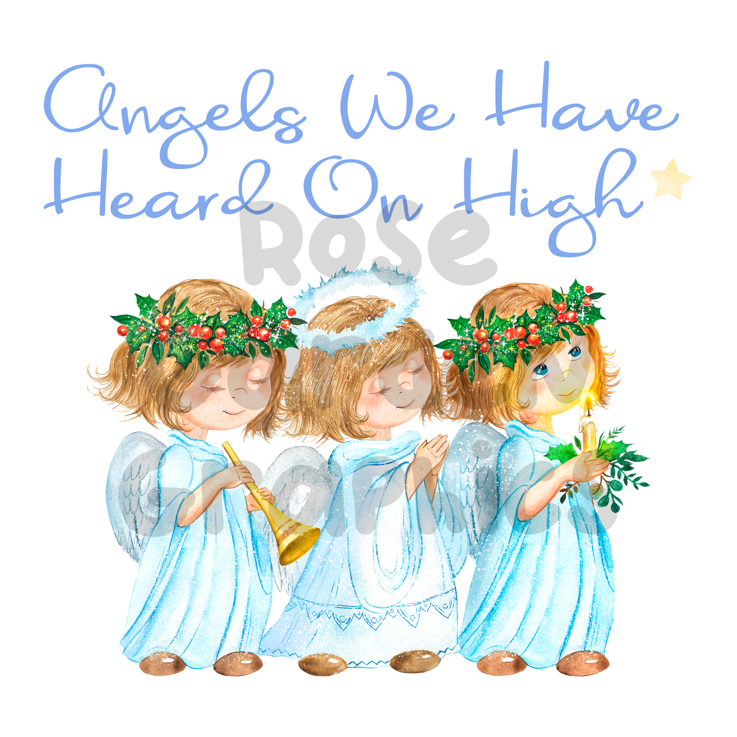 Ángeles de Navidad "Ángeles que hemos oído en las alturas" PNG