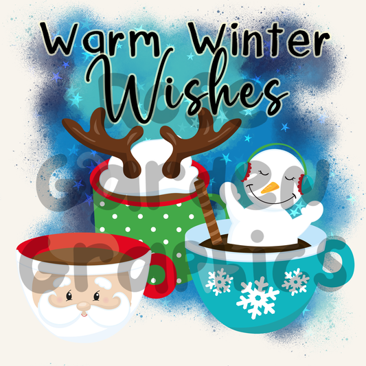 Christmas Mugs "Warm Winter Wishes" PNG