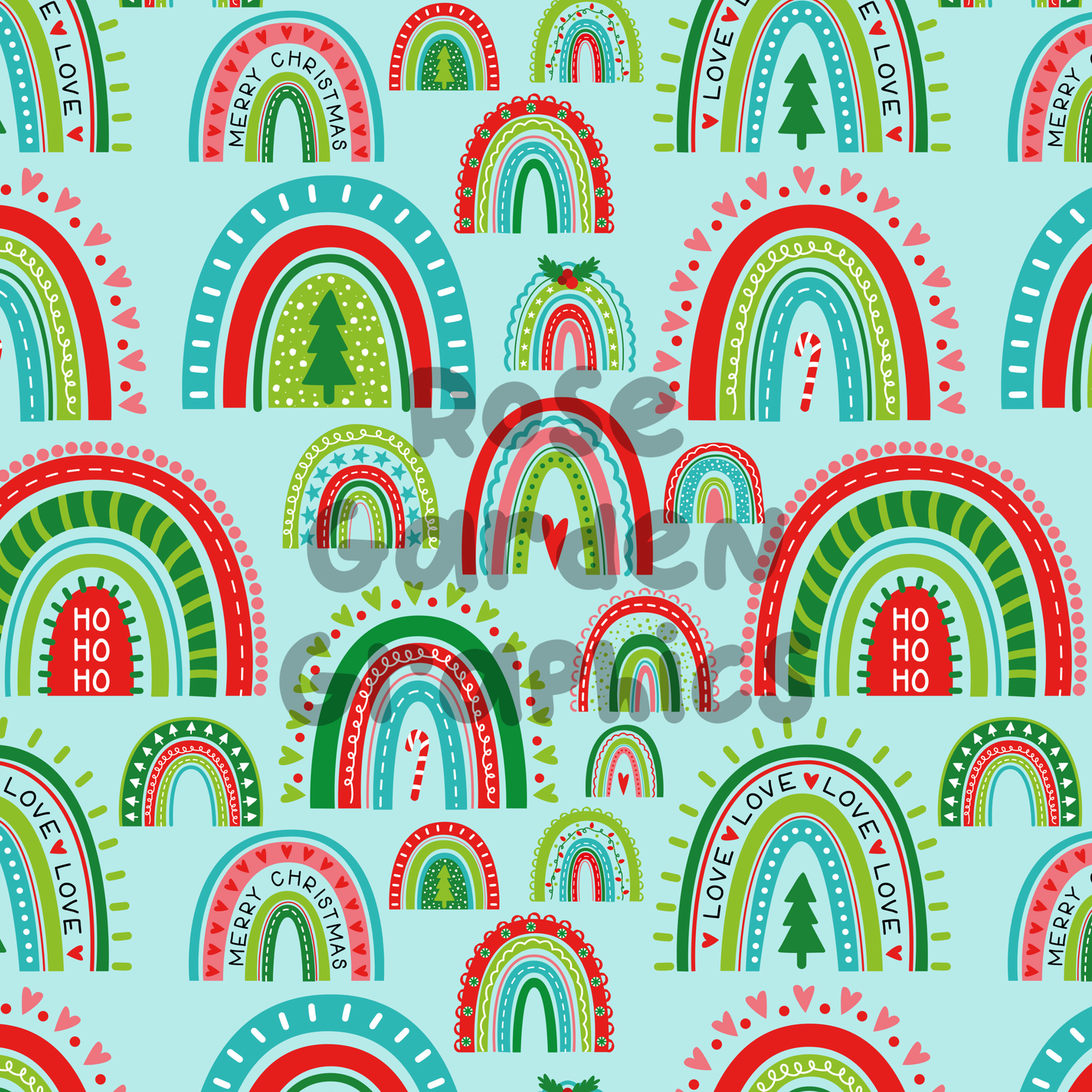 Imagen perfecta de arco iris de Navidad