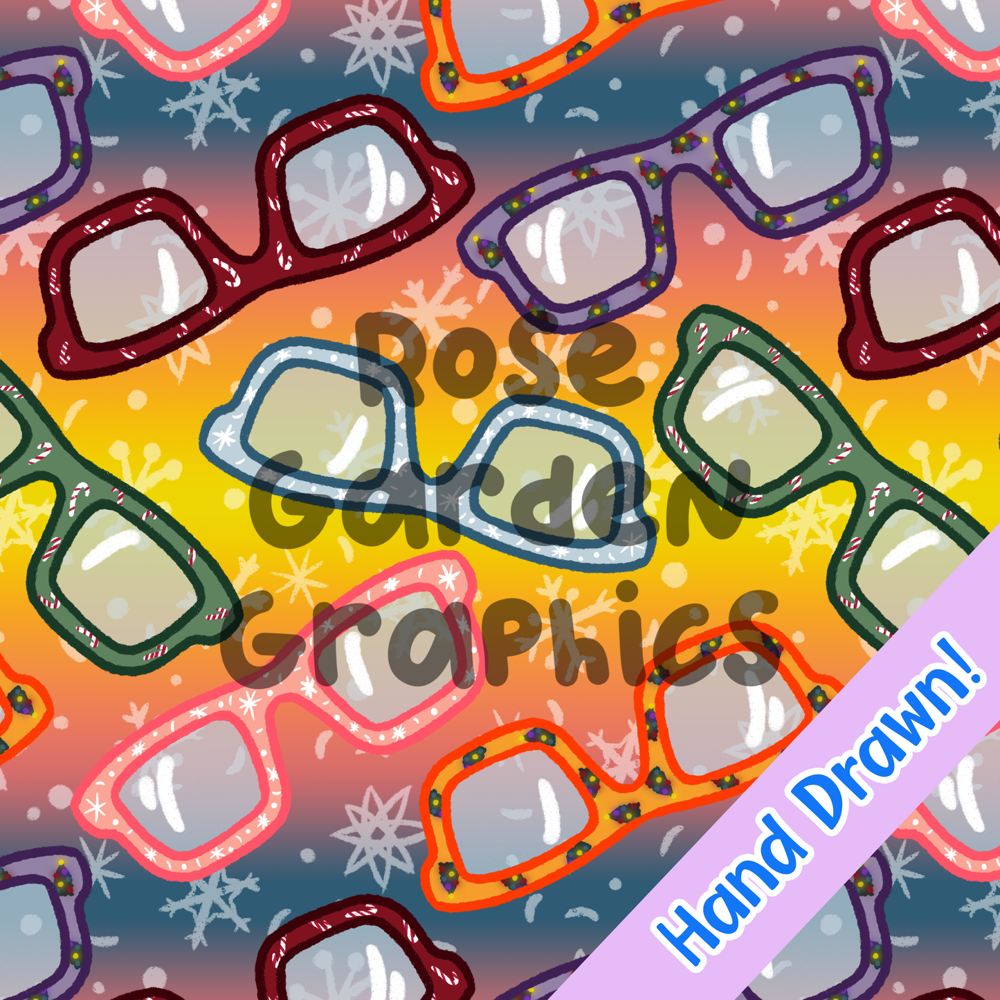 Imagen perfecta de gafas de sol de Navidad