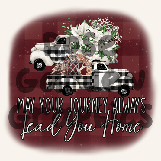 Christmas Trucks "May Your Journey Always Lead You Home" PNG