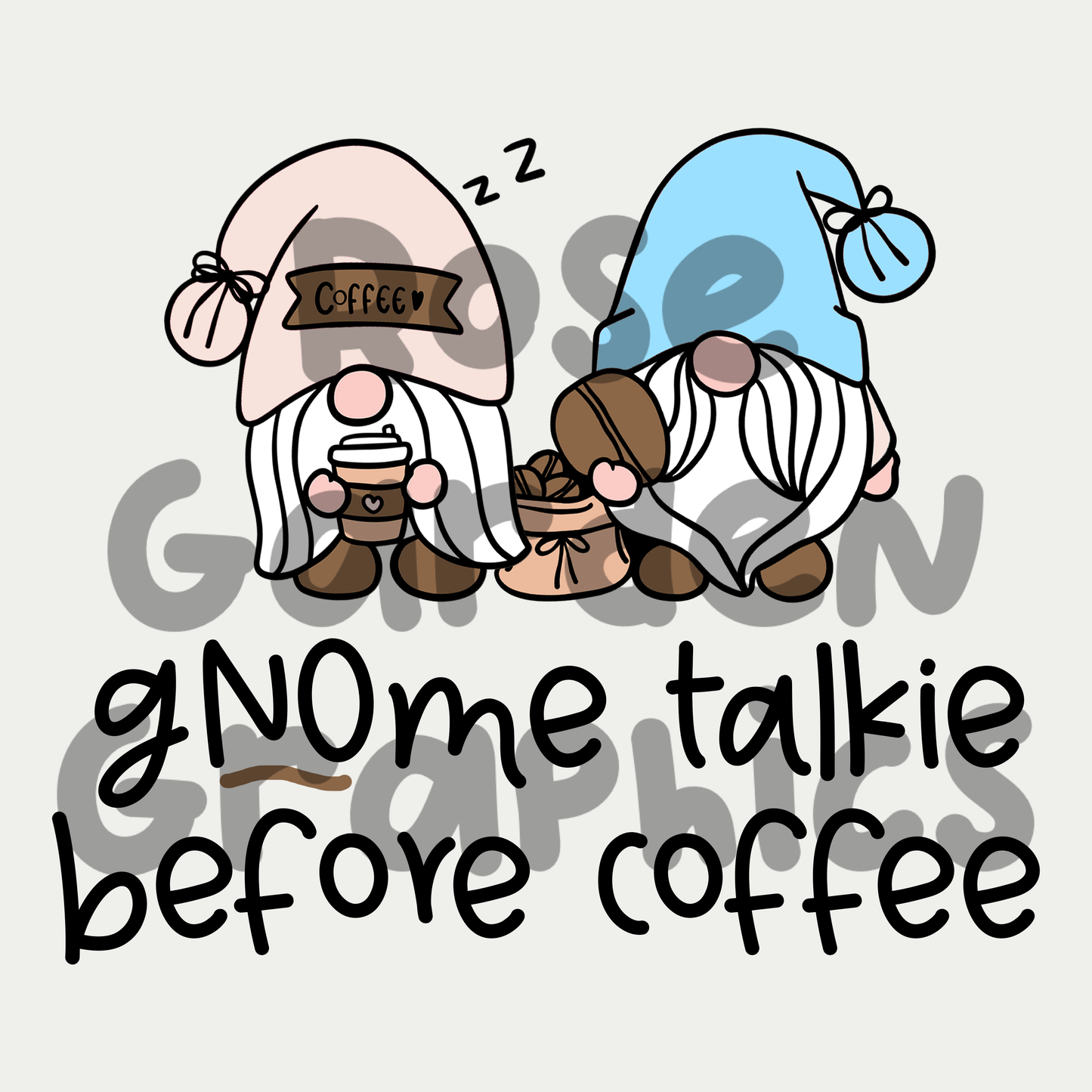 Gnomos de Café (Azul) "gNOme talkie no café" PNG