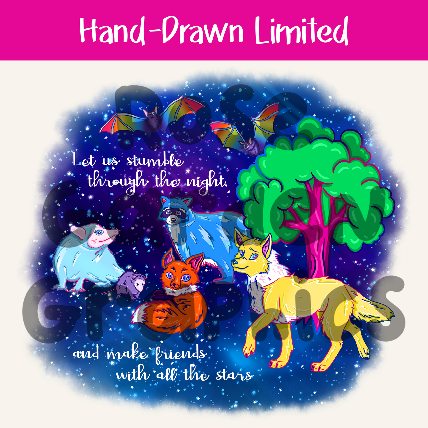 Colorful Night Animals PNG (LIMITED to 50 spots only!)