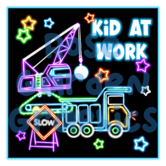 Construction Glow "Kid at Work" PNG