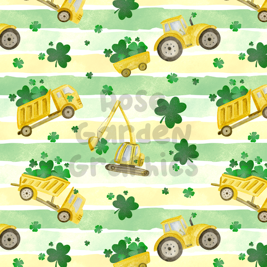Construction St. Patrick's Day Seamless Image