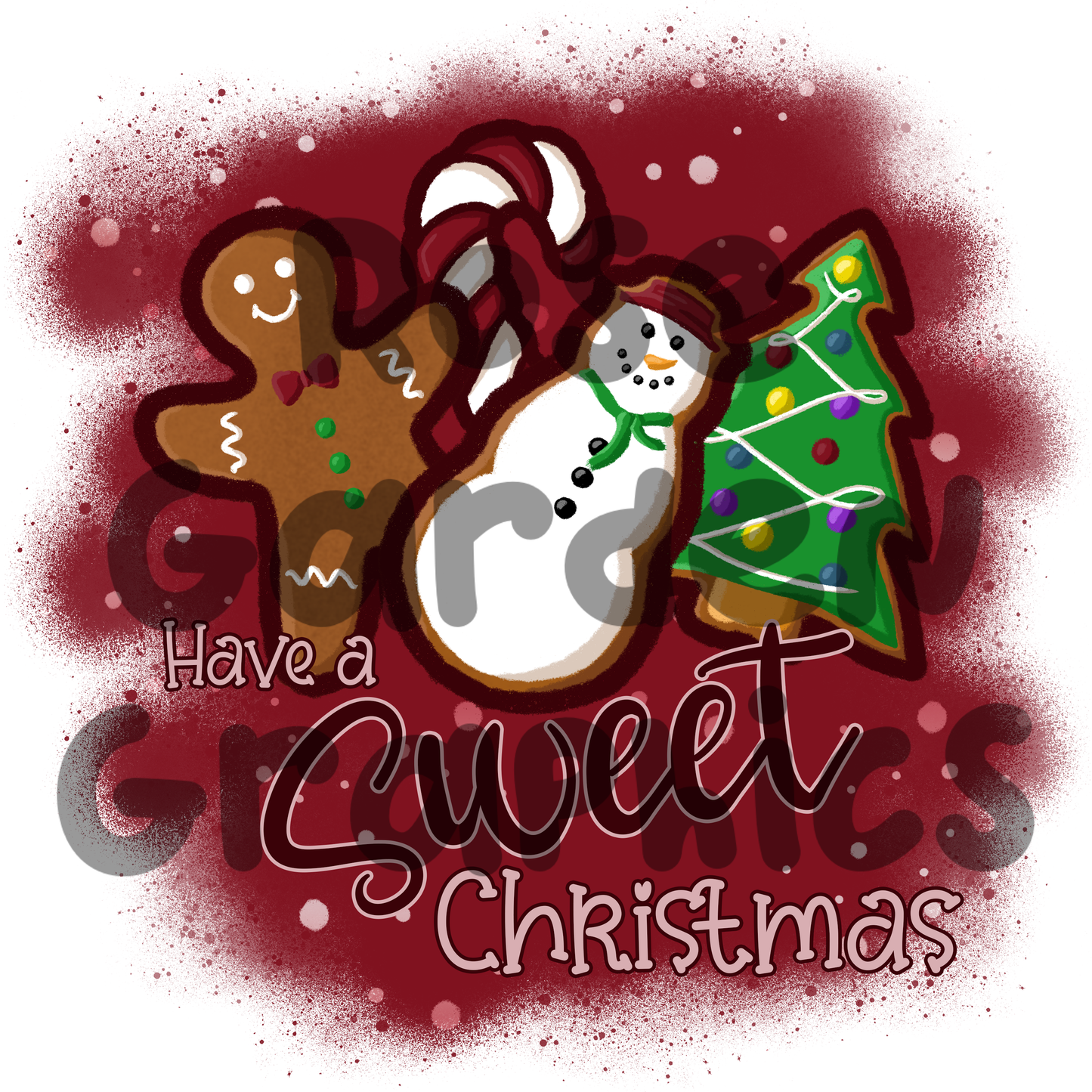 Acogedoras galletas navideñas "Que tengas una dulce Navidad" PNG