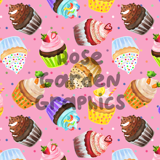 Cupcakes Seamless Image