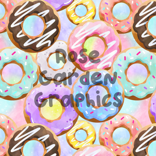 Donut Pastel Seamless Image