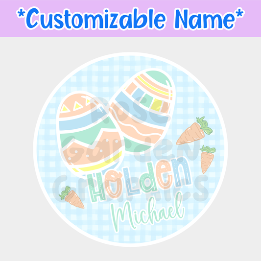 Easter Eggs (Blue) Custom Name PNG ($5 per name file)