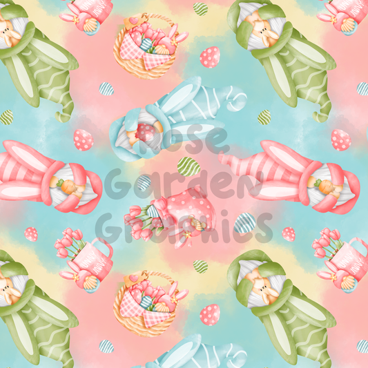 Easter Gnomes Seamless Image