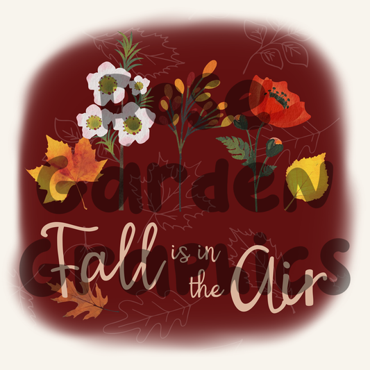 Fall Floral "Fall is in the Air" PNG