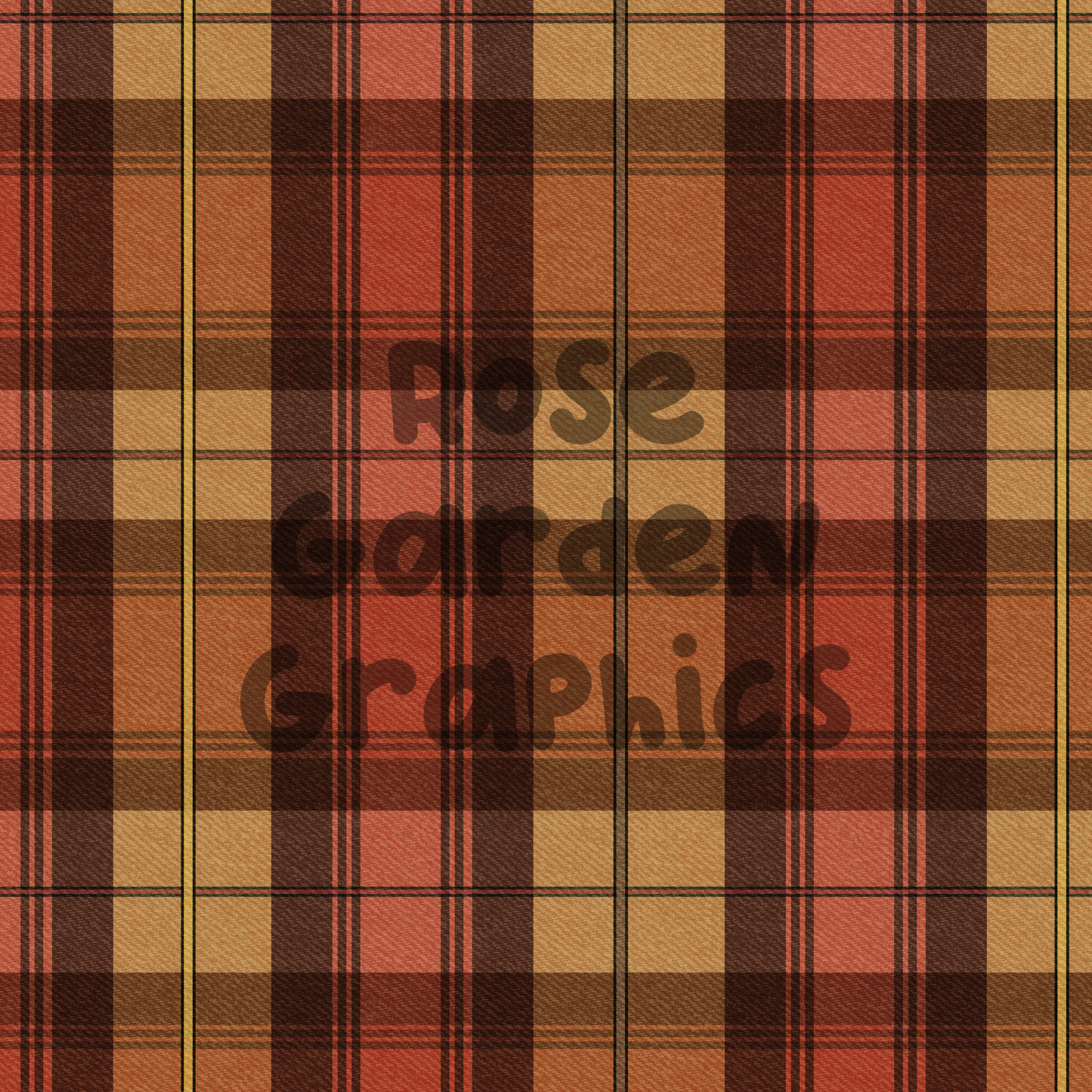 Fall Plaid Leaves Coordinating Seamless Image