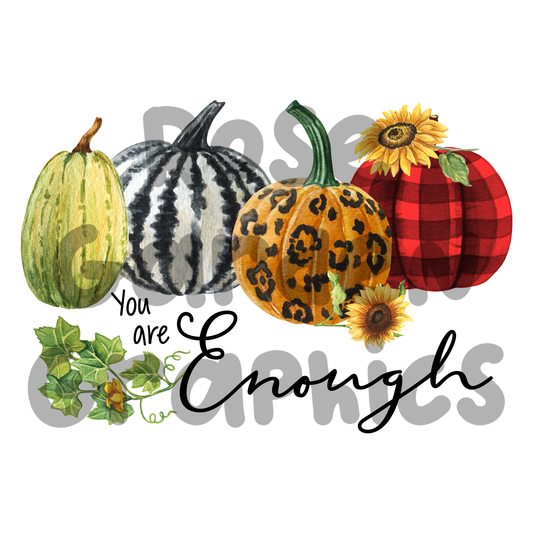 Fall Pumpkins "You are Enough" PNG