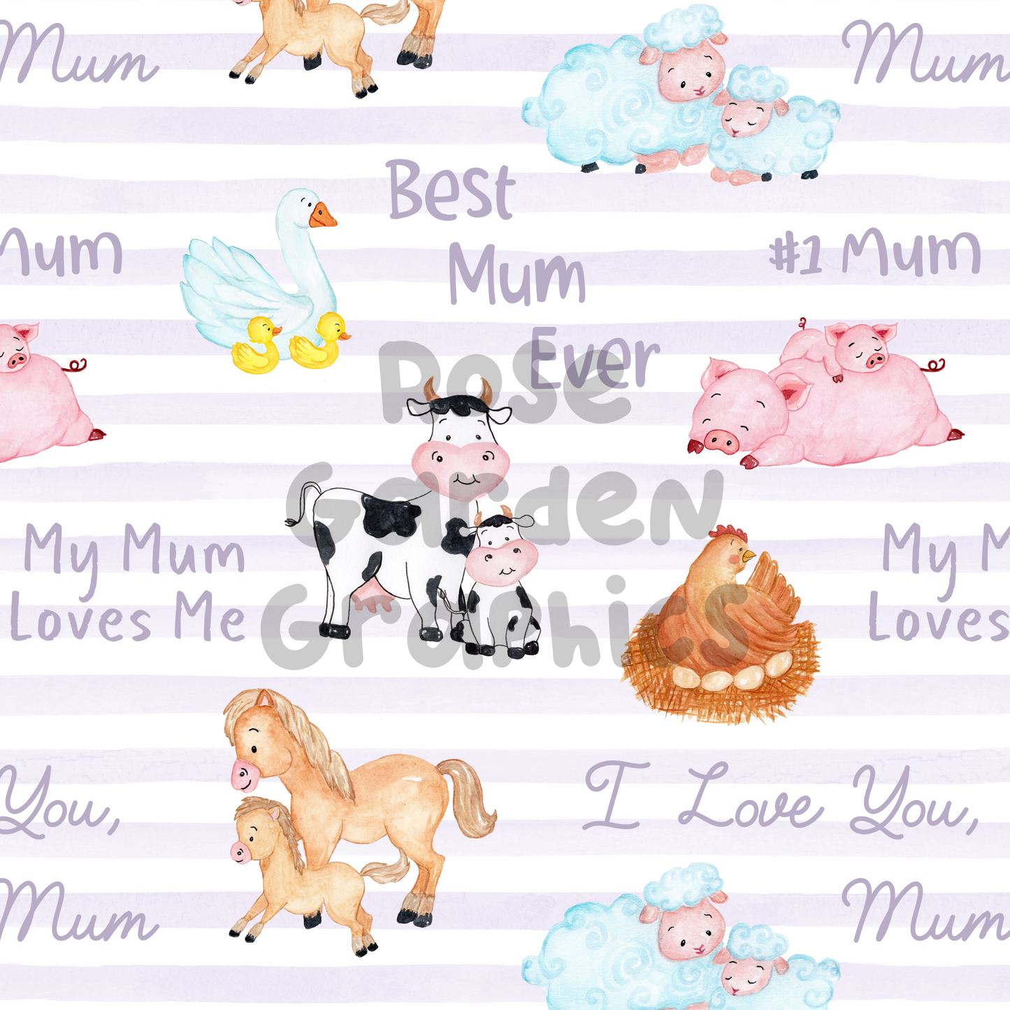 Farm Moms/Mums 2 Seamless Images