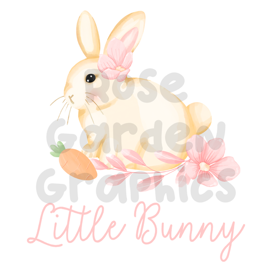 Floral Bunnies "Little Bunny" PNG