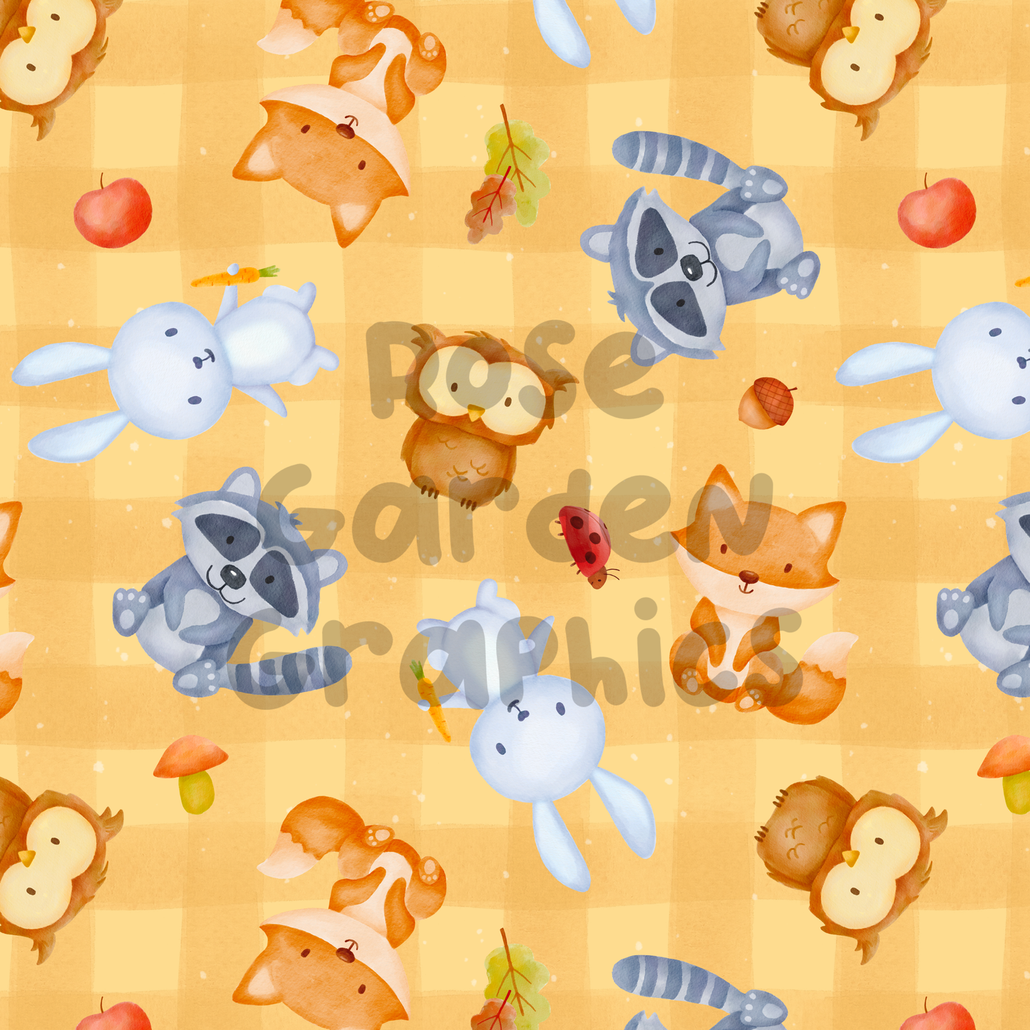 Forest Friends Seamless Image