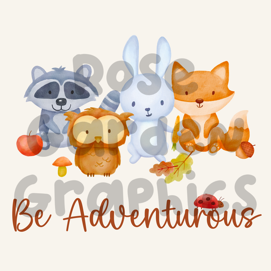 Forest Friends "Be Adventurous" PNG