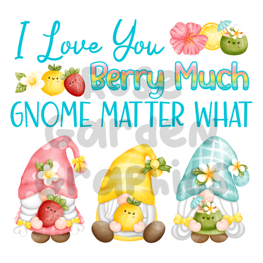 Fruity Gnomes "I Love You Berry Much Gnome Matter What" PNG