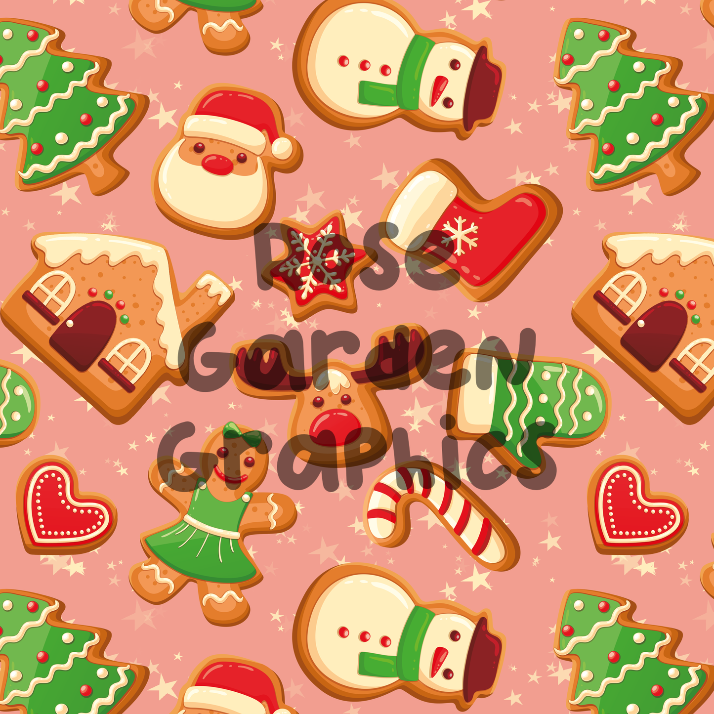 Gingerbread Buddies 2 Seamless Images