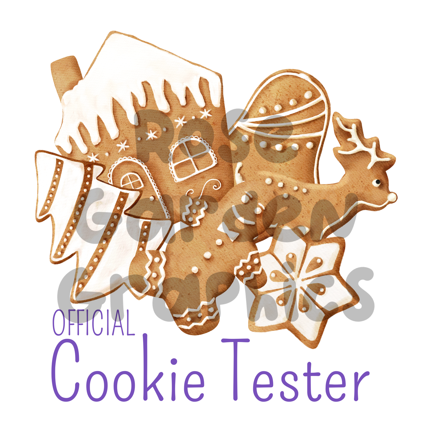 Gingerbread Cookies "Official Cookie Tester" PNG