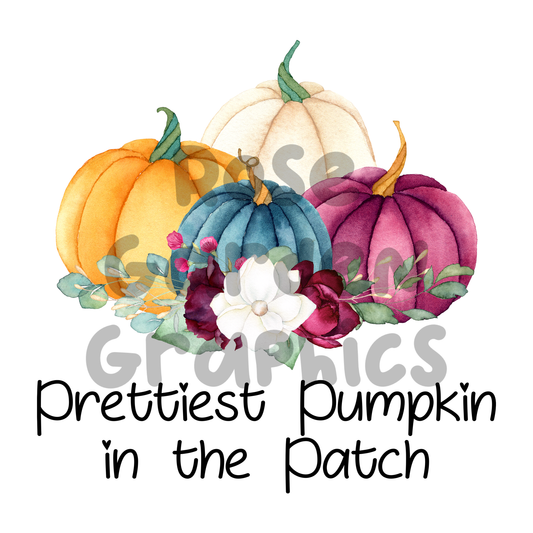 Girly Pumpkins "Prettiest Pumpkin in the Patch" PNG