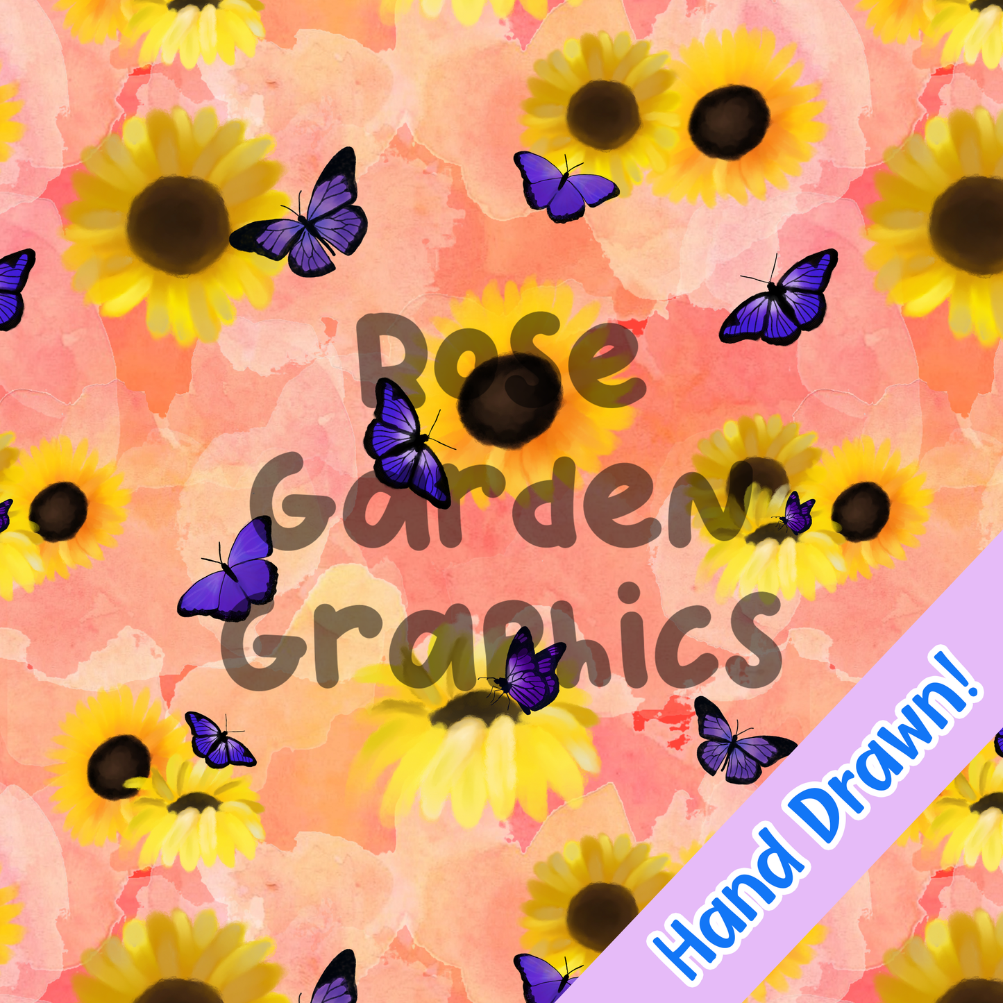 Imágenes sin costura de girasol femenino