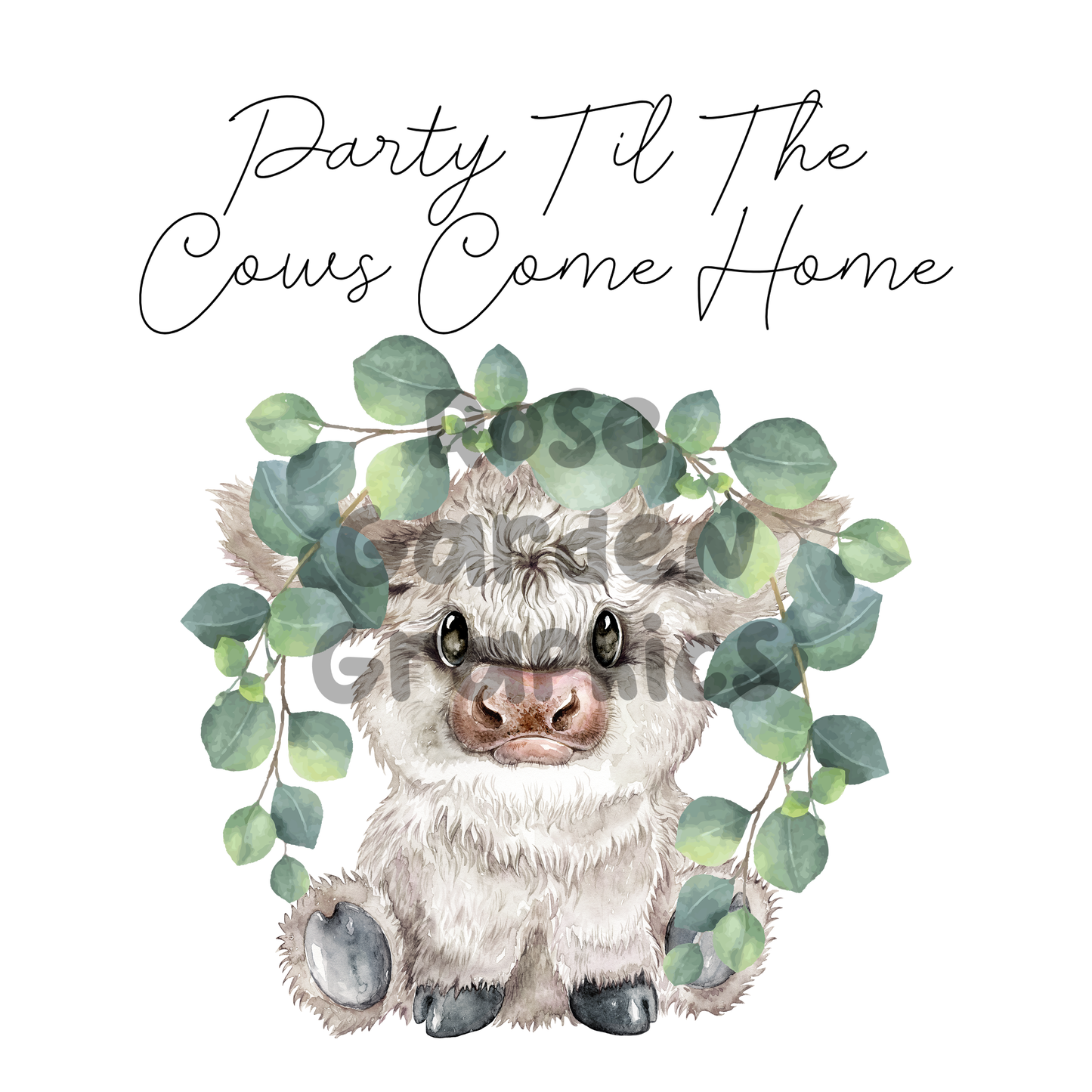 Vacas verdes "Fiesta hasta que las vacas vuelvan a casa" PNG