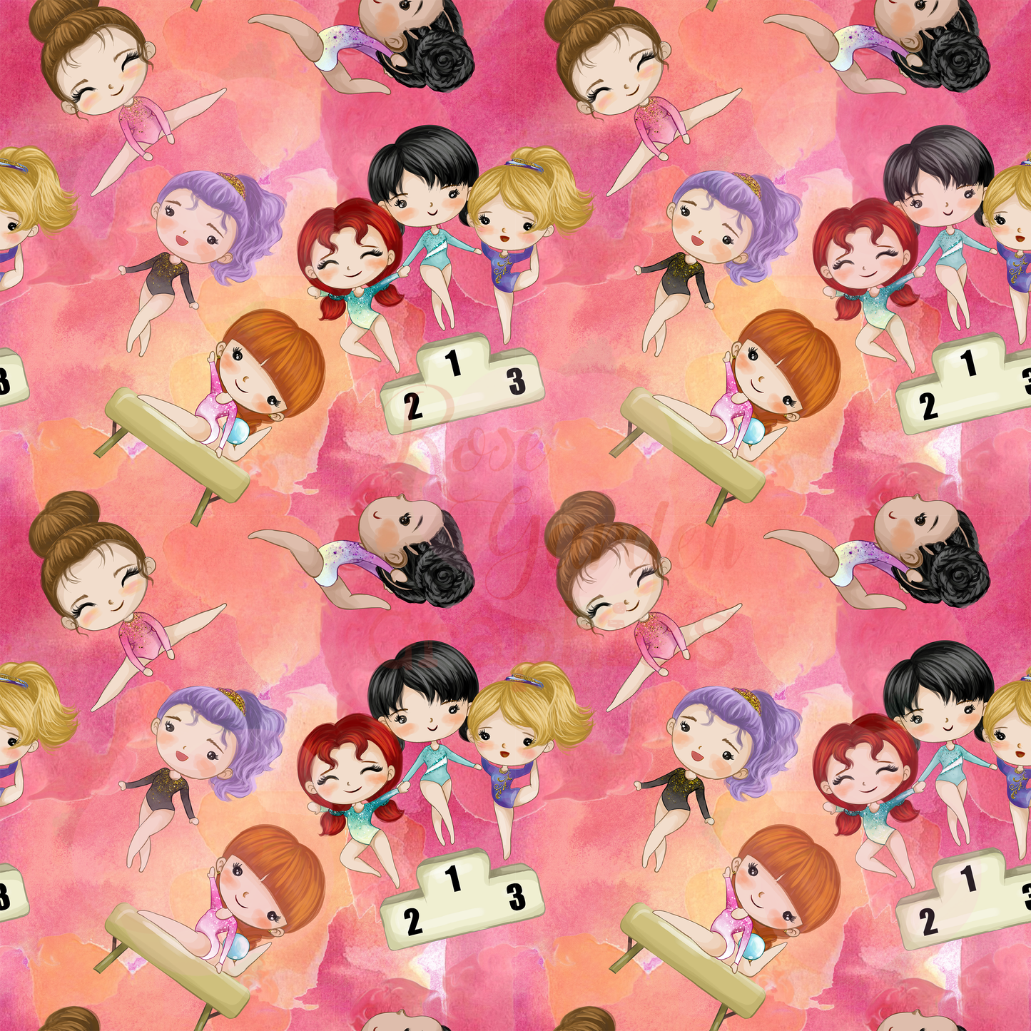 Imagen perfecta de gimnastas